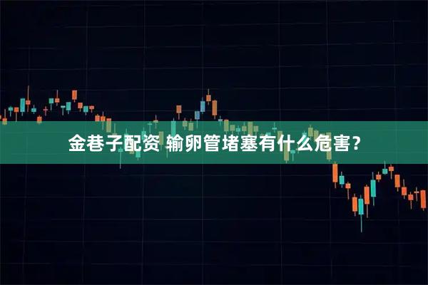金巷子配资 输卵管堵塞有什么危害？