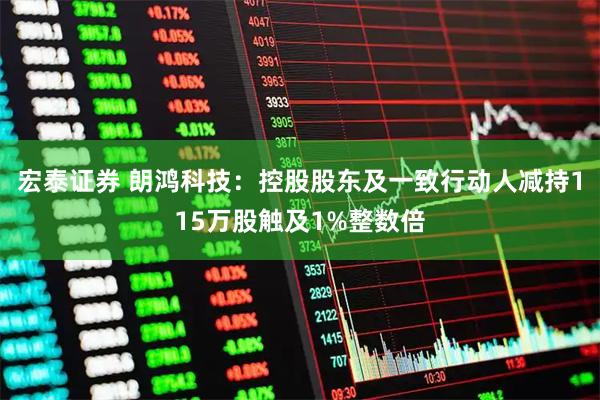 宏泰证券 朗鸿科技：控股股东及一致行动人减持115万股触及1%整数倍